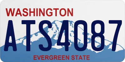 WA license plate ATS4087