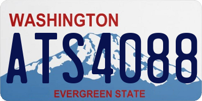 WA license plate ATS4088