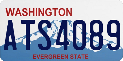 WA license plate ATS4089
