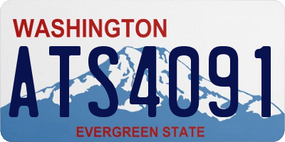 WA license plate ATS4091