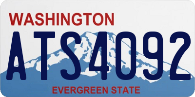 WA license plate ATS4092
