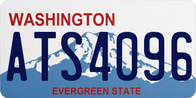 WA license plate ATS4096