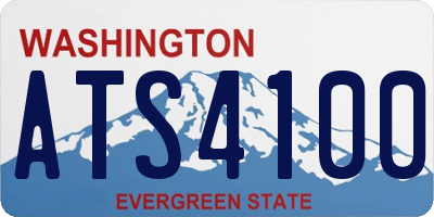 WA license plate ATS4100