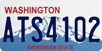 WA license plate ATS4102