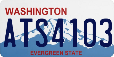 WA license plate ATS4103