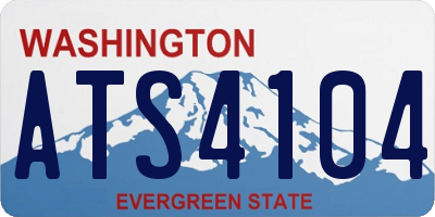 WA license plate ATS4104