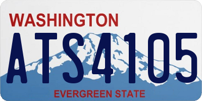 WA license plate ATS4105