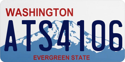 WA license plate ATS4106