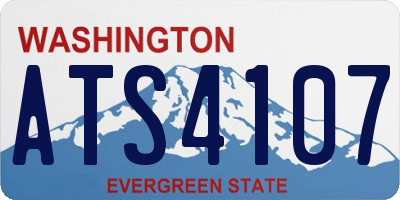 WA license plate ATS4107