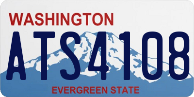 WA license plate ATS4108