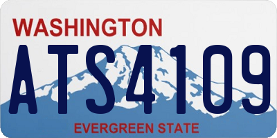 WA license plate ATS4109