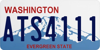 WA license plate ATS4111