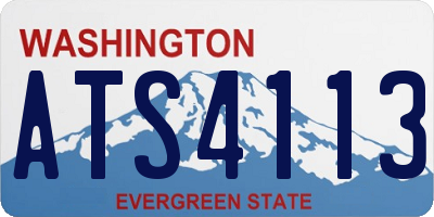 WA license plate ATS4113