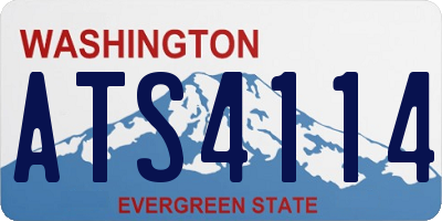 WA license plate ATS4114