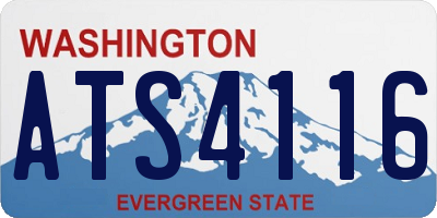 WA license plate ATS4116