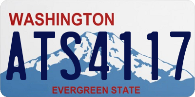 WA license plate ATS4117
