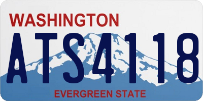 WA license plate ATS4118