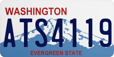 WA license plate ATS4119