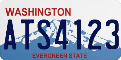 WA license plate ATS4123