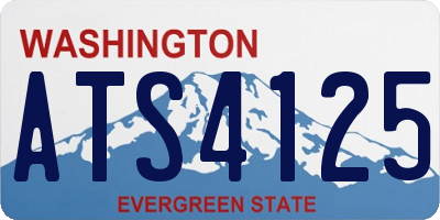 WA license plate ATS4125