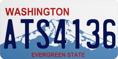 WA license plate ATS4136
