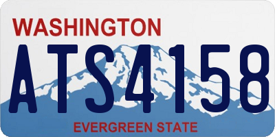 WA license plate ATS4158