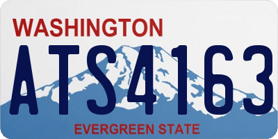 WA license plate ATS4163