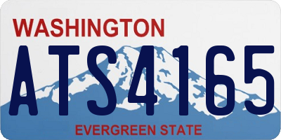WA license plate ATS4165