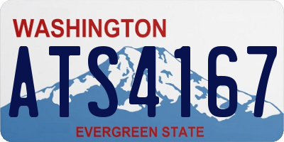 WA license plate ATS4167