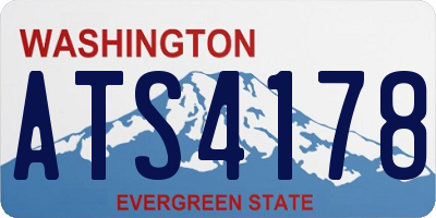 WA license plate ATS4178