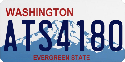WA license plate ATS4180