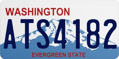 WA license plate ATS4182