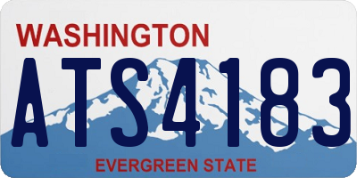 WA license plate ATS4183