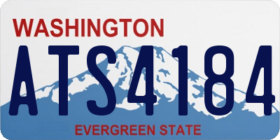 WA license plate ATS4184