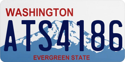 WA license plate ATS4186