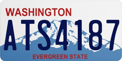 WA license plate ATS4187