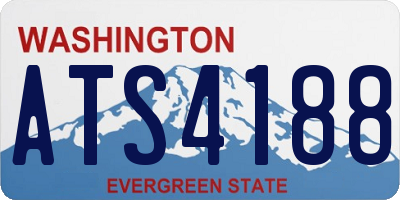 WA license plate ATS4188
