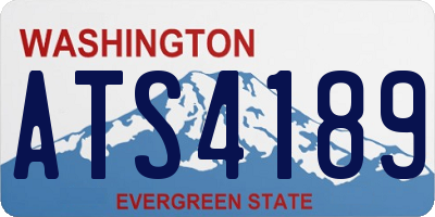 WA license plate ATS4189