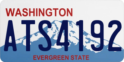WA license plate ATS4192