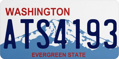 WA license plate ATS4193