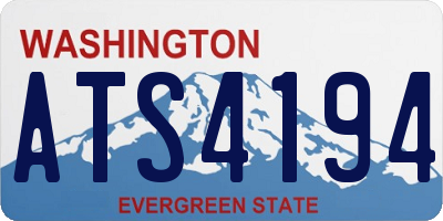 WA license plate ATS4194