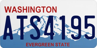 WA license plate ATS4195