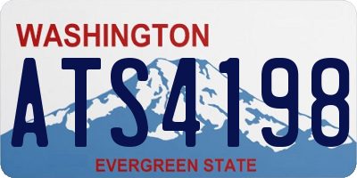 WA license plate ATS4198