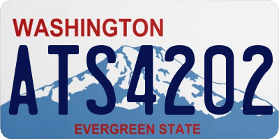 WA license plate ATS4202