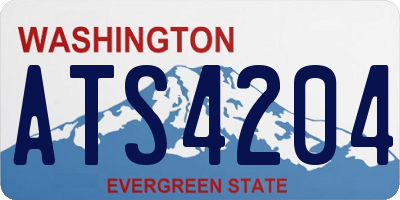 WA license plate ATS4204