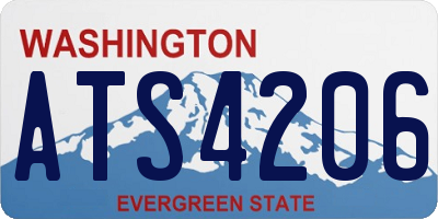 WA license plate ATS4206