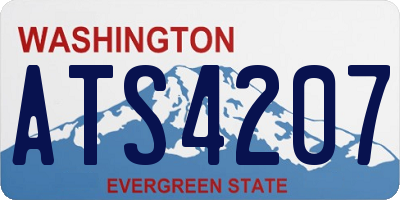 WA license plate ATS4207