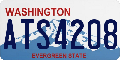 WA license plate ATS4208