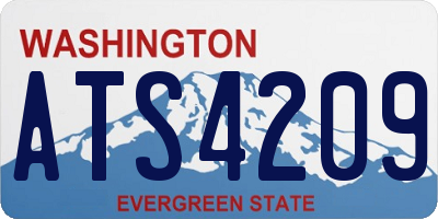 WA license plate ATS4209