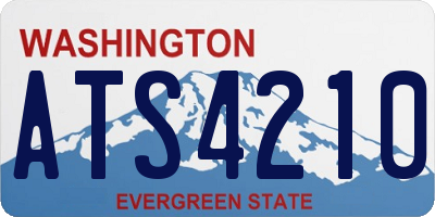 WA license plate ATS4210